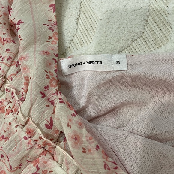 Spring + Mercer Maxi Short Sleeve Floral Print Dress Sz. M NWT - Picture 11 of 13